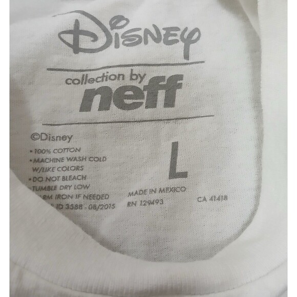 Disney Neff Mickey Mouse T-Shirt Men’s L White Graphic Streetwear Tee - Picture 6 of 6
